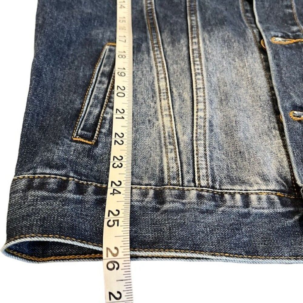 NWT Free‎ People X Sandrine Rose Oversized Denim Jacket "Not Yours" "L'Artiste" - Picture 11 of 12